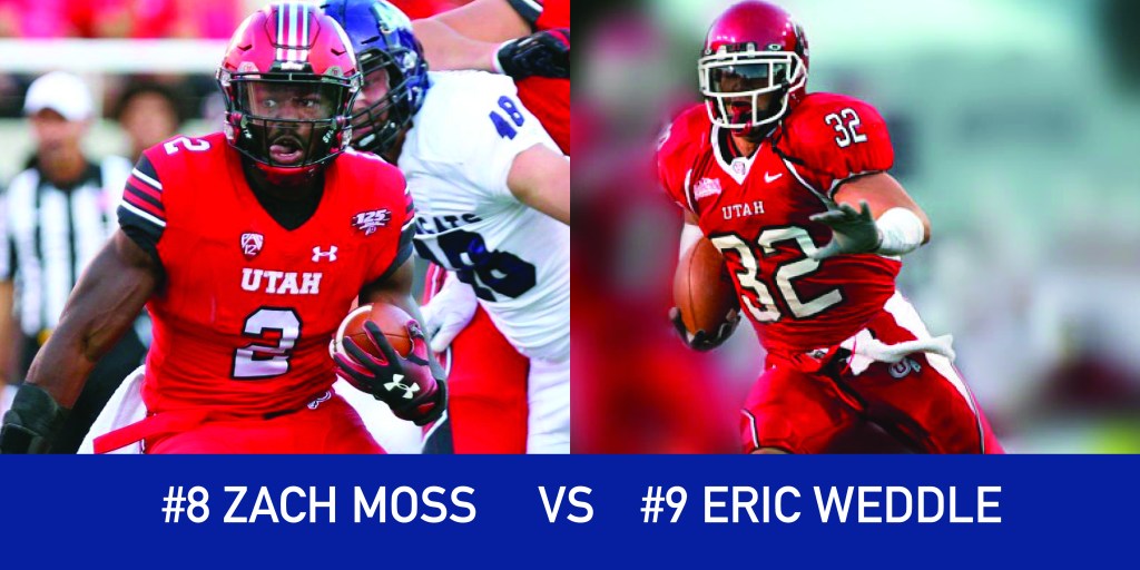 Utah March Madness: 8 Zack Moss vs 9 Eric&nbsp;Weddle