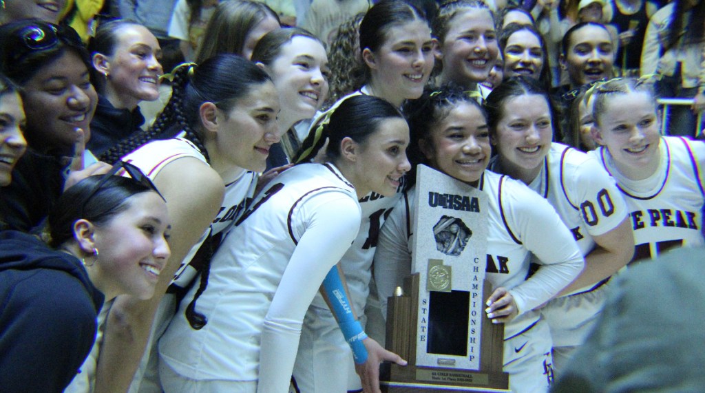 High school girls basketball: Lone Peak Knights capture 2023 UHSAA/Mountain America 6A girls basketball championship over Skyridge Falcons&nbsp;64-49