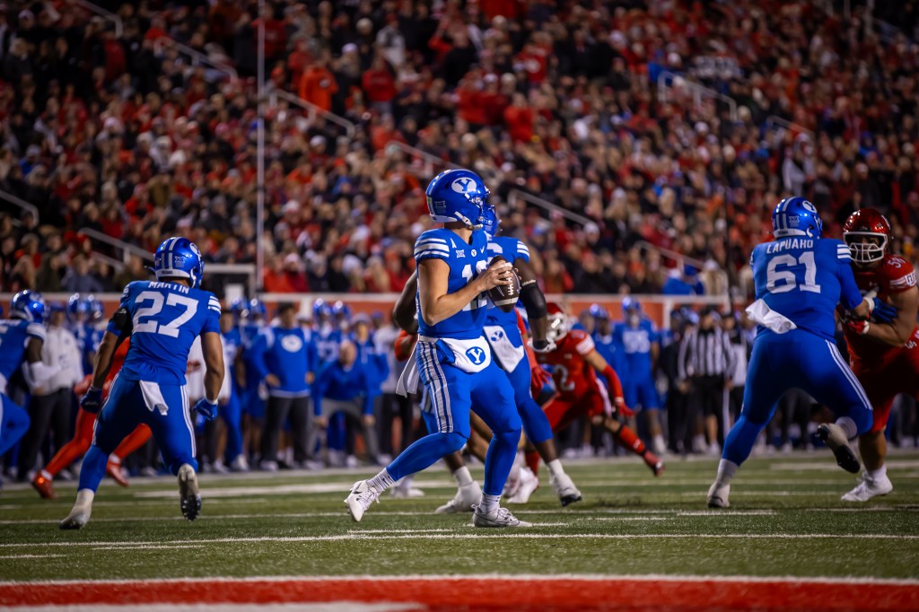 #9 BYU narrowly escapes upset vs. Utah in “Holy War” matchup 