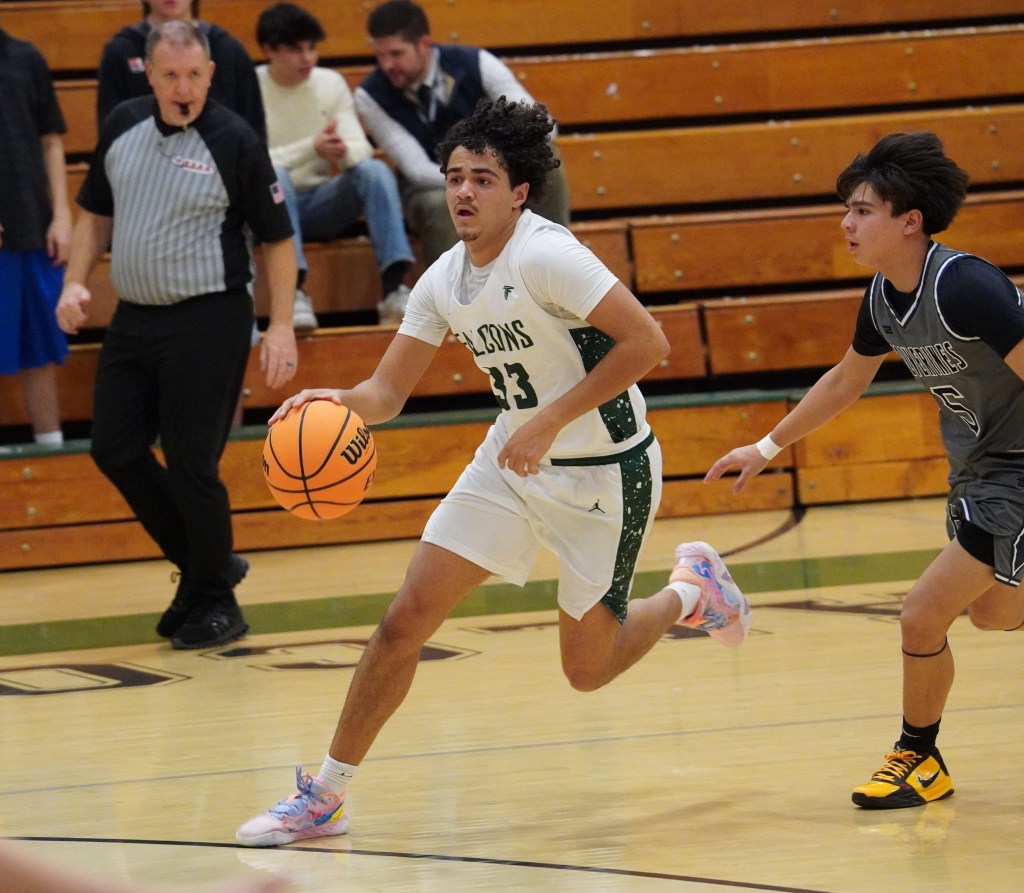 Boys’ basketball: Falcons snap skid with dominant win over Hunter&nbsp;Wolverines